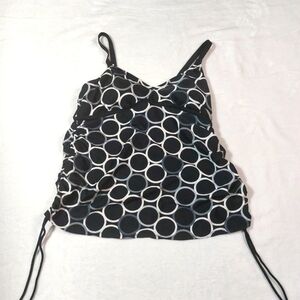 LIZ LANGE MATERNITY TANKINI SWIM TOP SIZE MEDIUM